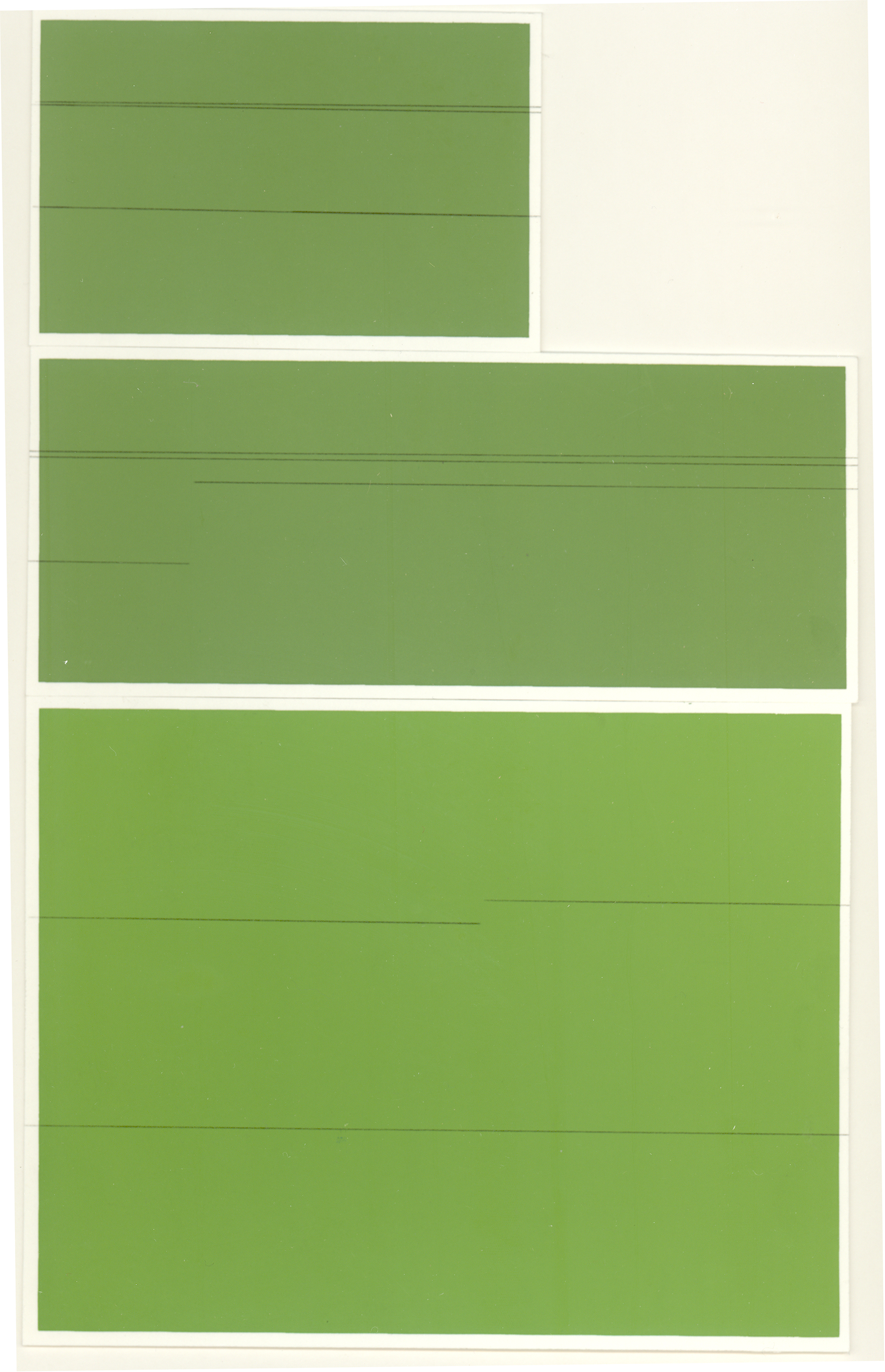 All Greens Boards and Roads, graphite transfer on screenprint, 10 x 6.5 inches