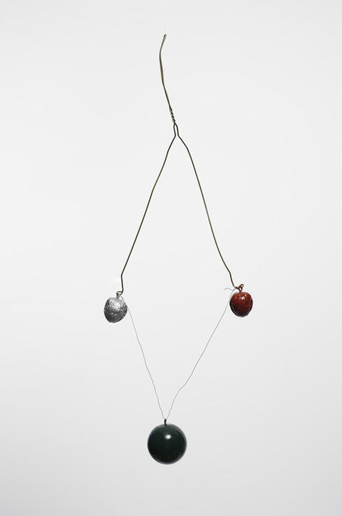 Sunday, 1968 , 2008, Wire, wood, walnuts, enamel paint, 24 x 8 x 2 inches, Fawbush Editions , Series of 14 unique variants
