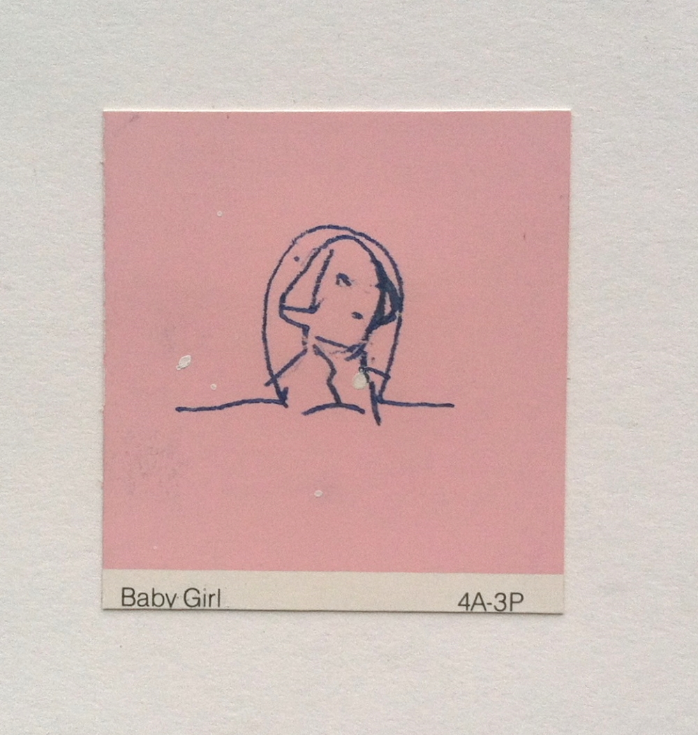 Kate Shepherd, 1996, wax and transfer on paint chip, 2.25 x 2 inches.jpg