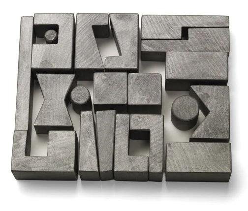 Cockeyed-optimist Stackable Blocks - Silver