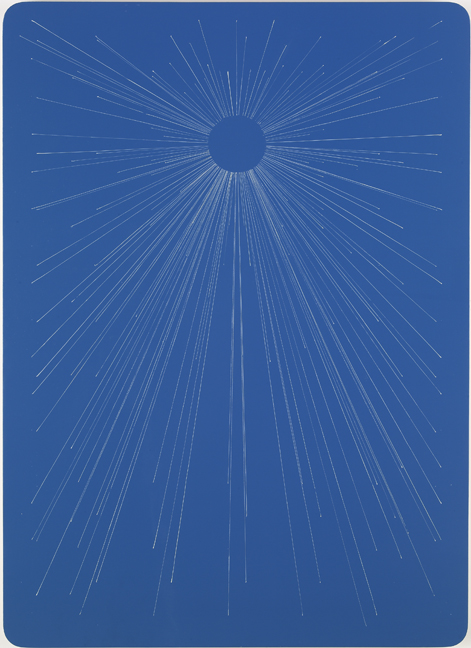 Blue Starburst Playing Card