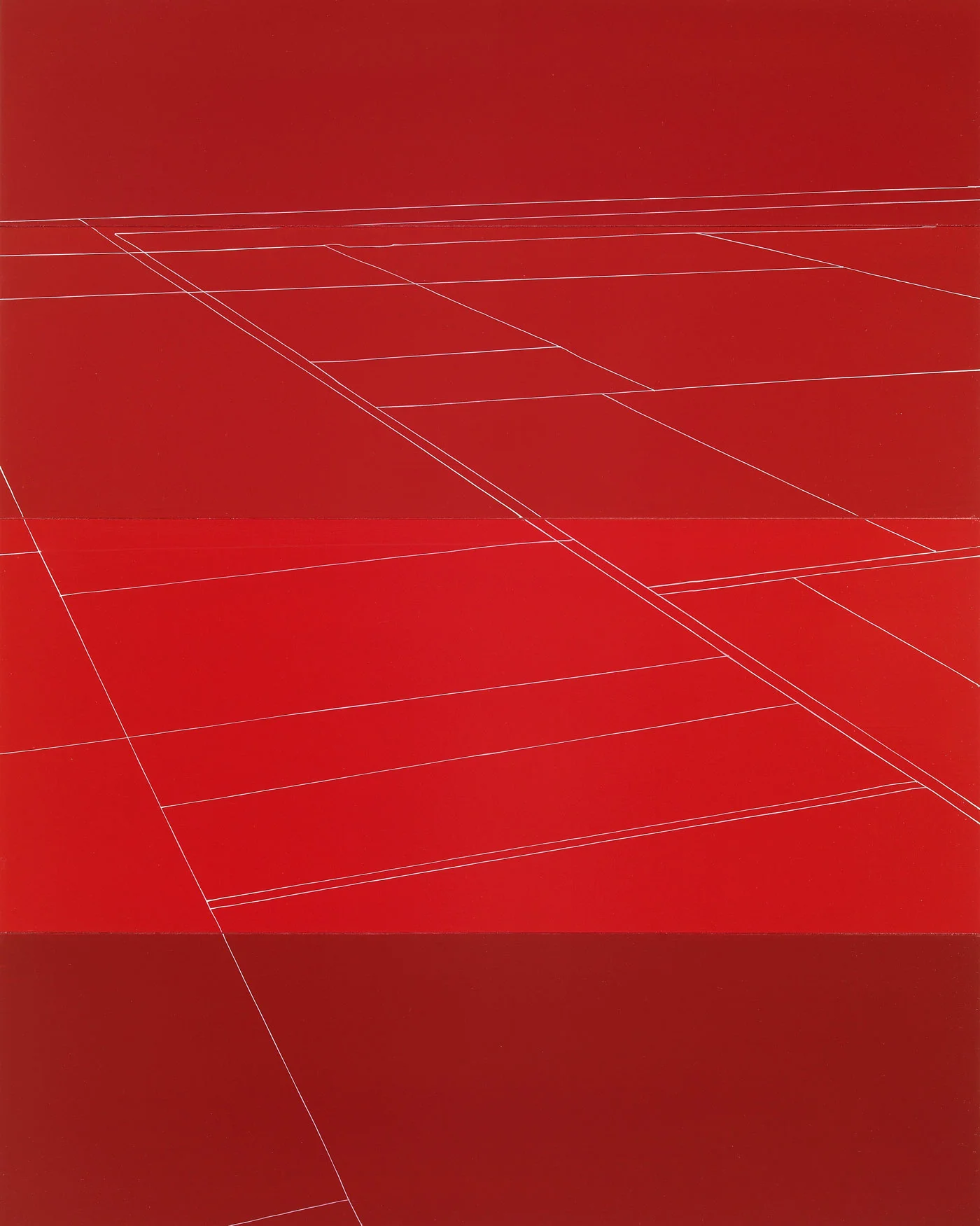 Four Reds Aerial View Clay Perspective Lines