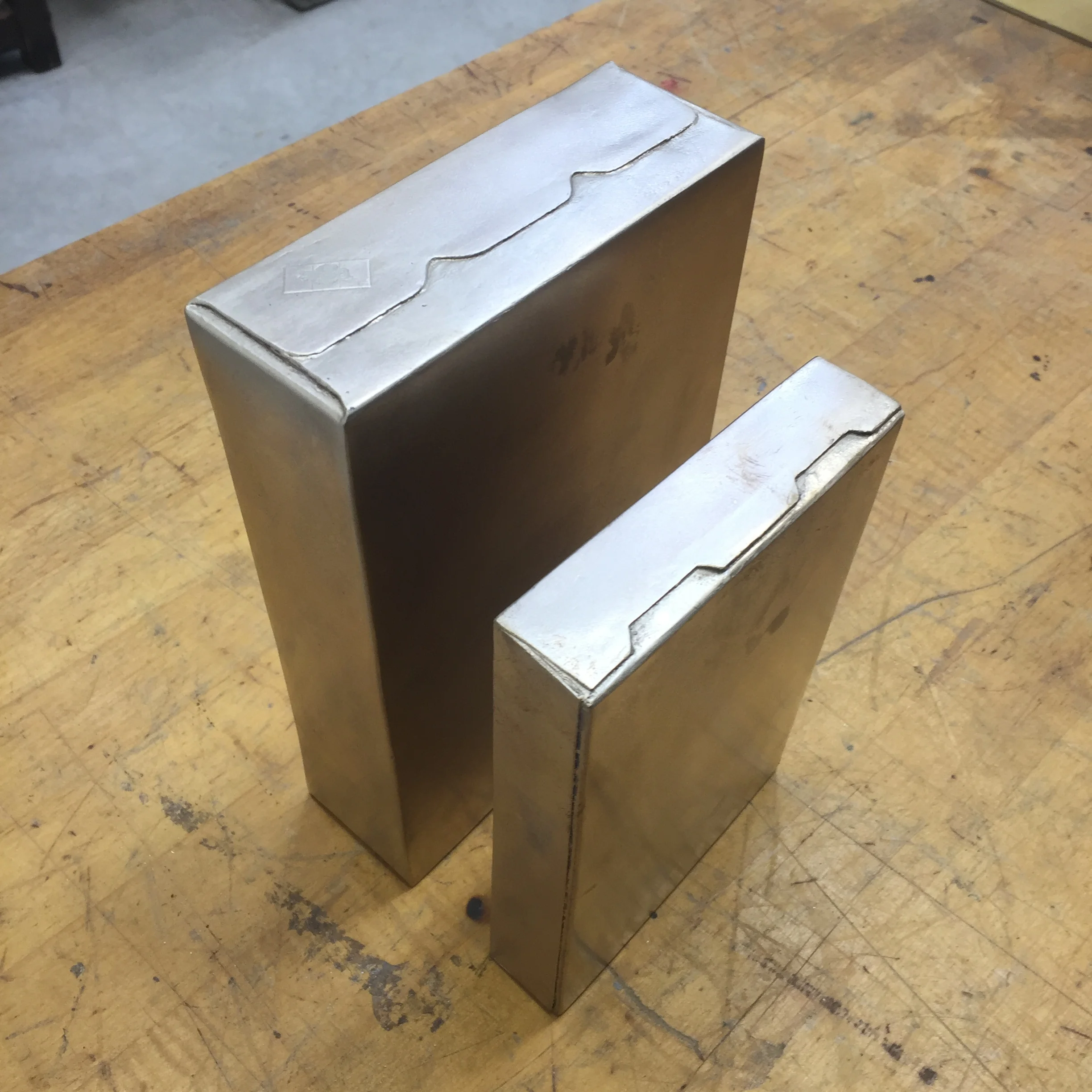 Bronze casts at Stratton Foundry, Philadelphia Monument, B: Shake'n Bake, All Bran , 1999-2016 bronze, set of two 7 x 4 3/4 x 1 1/4 in (17.8 x 12 x 3.2 cm) 8 5/8 x 5 1/2 x 2 in (21.9 x 14 x 5.1 cm) edition of 3