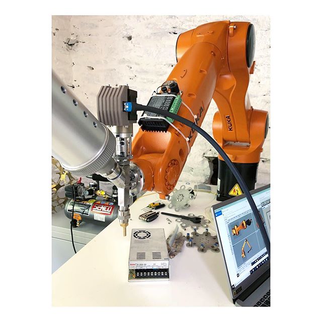 Over the last weeks we&rsquo;ve been transforming our incredible KUKA Robot into a tool to print ceramics. We&rsquo;ve been collaborating with Autodesk and Aerospace Cornwall and will be sharing the experiments and results in the weeks to come but I 