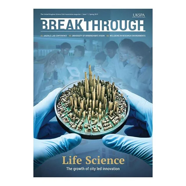 Wonderful to be published in &lsquo;Breakthrough&rsquo; journal. A triannual UK Science Park Publication of all things innovation, science and technology based. The studio has recently partnered and received a research grant from Aerospace Cornwall t