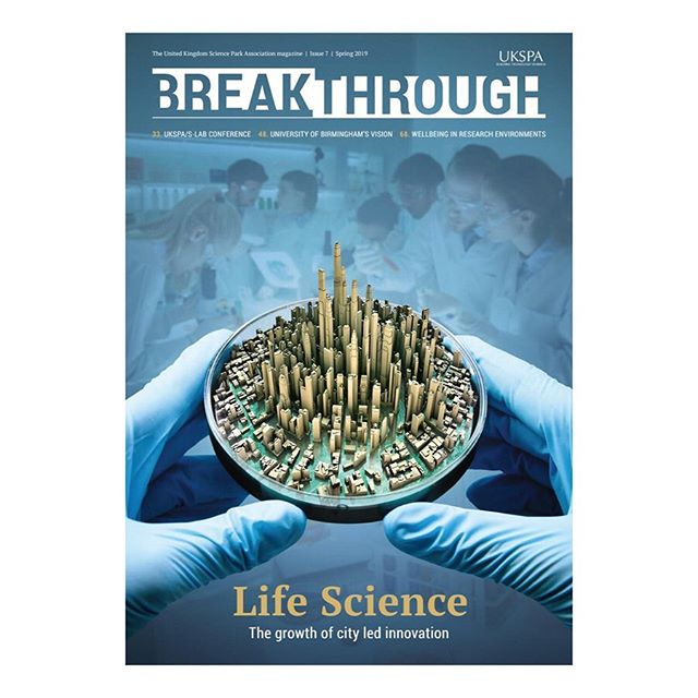 Wonderful to be published in &lsquo;Breakthrough&rsquo; journal. A triannual UK Science Park Publication of all things innovation, science and technology based. The studio has recently partnered and received a research grant from Aerospace Cornwall t