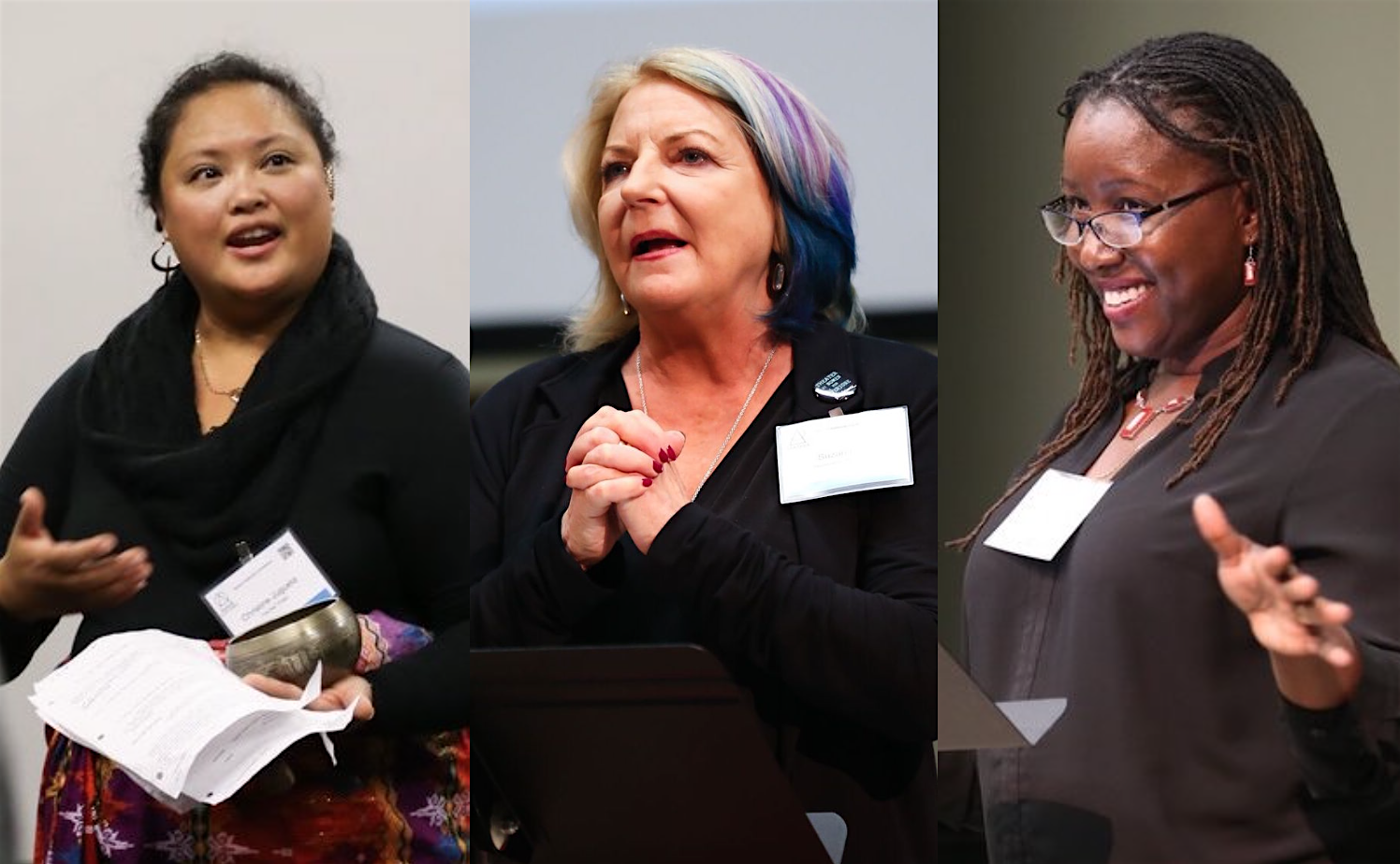 Speakers at Statera’s 2018 conference: Christine Jugueta, Suzan Fete, and Nataki Garrett. Photos by Malloree Delayne Hill.