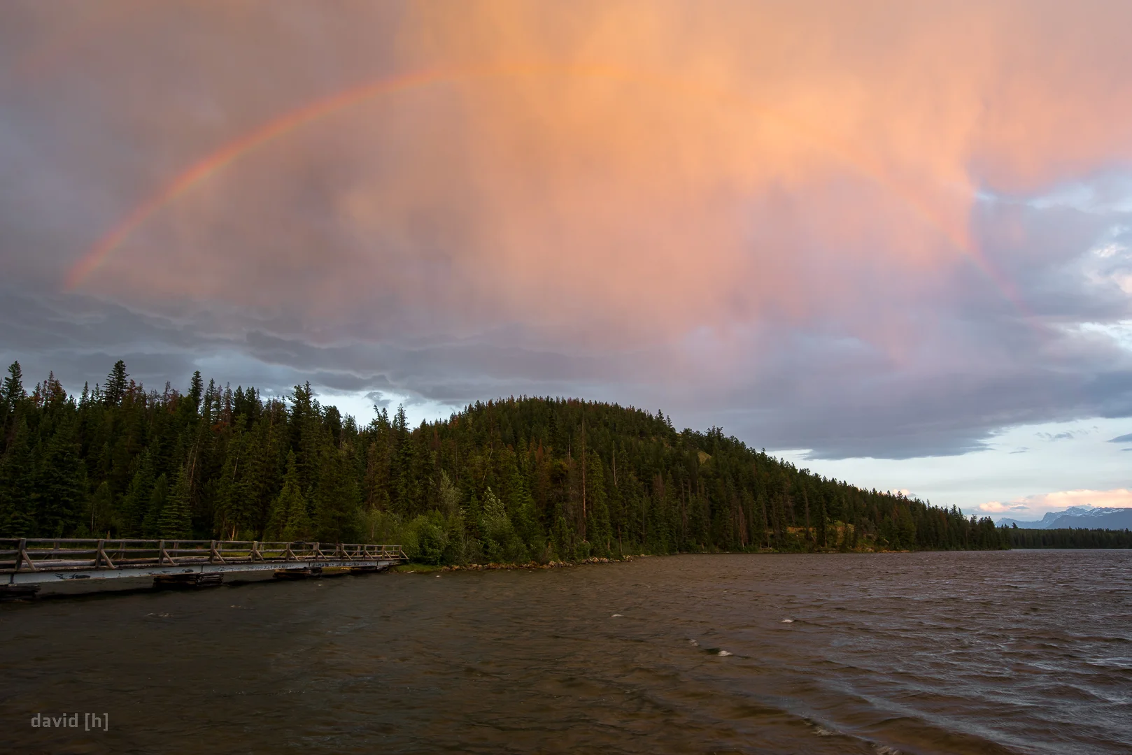 The rainbow stayed for a few fleeting minutes only, hardly giving me the chance to capture it.