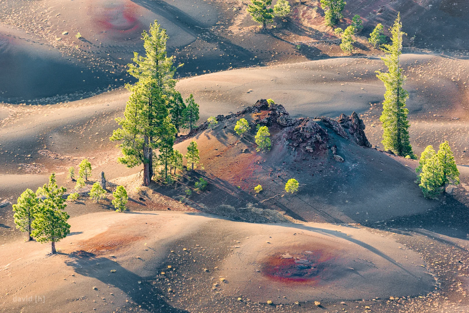 The Painted Dunes are a spectacular sight best enjoyed during the golden hours from the top of Cinder Cone.