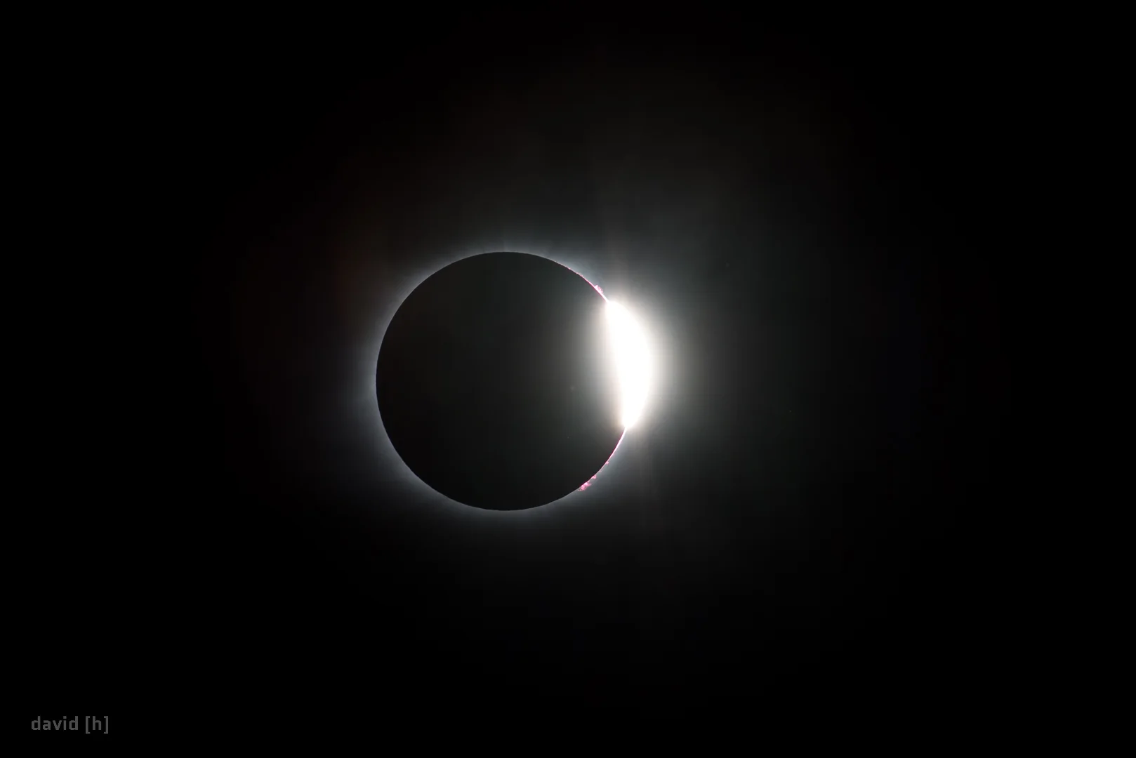 The so-called Diamond Ring Effect during the total solar eclipse, 21 August 2017.