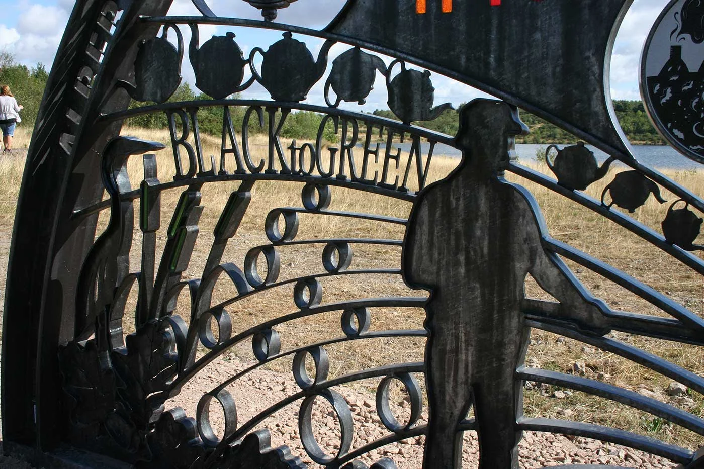 Black to Green interpretation stories as told in an interpretive structure.
