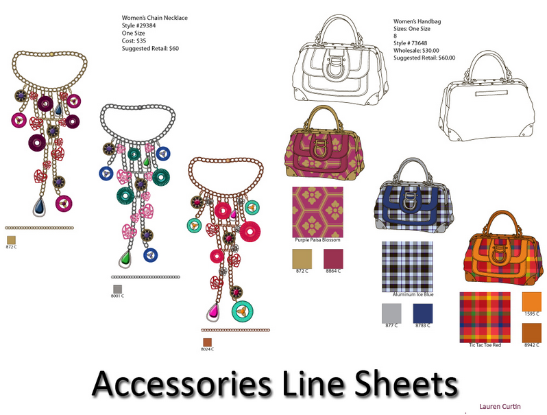 Illustrator line sheet created by my student