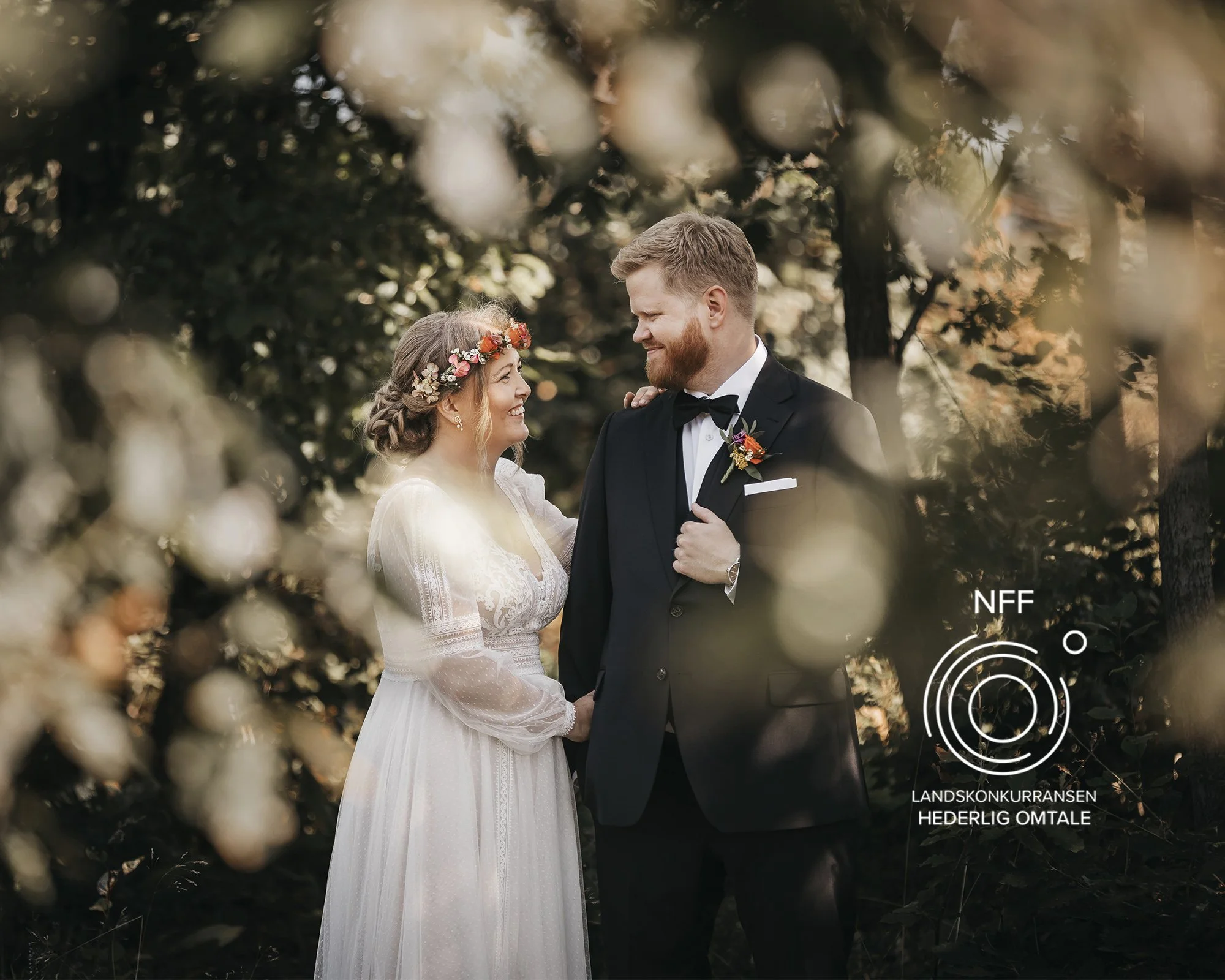 Bryllupsbildet "En magisk fremtid sammen" fikk hederlig omtale i Landskonkurransen 2026. Fotograf Sødahl
