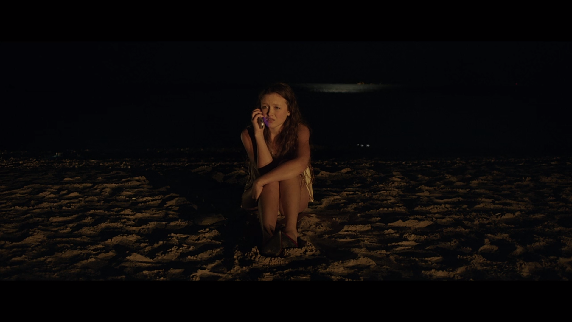A person on a beach.