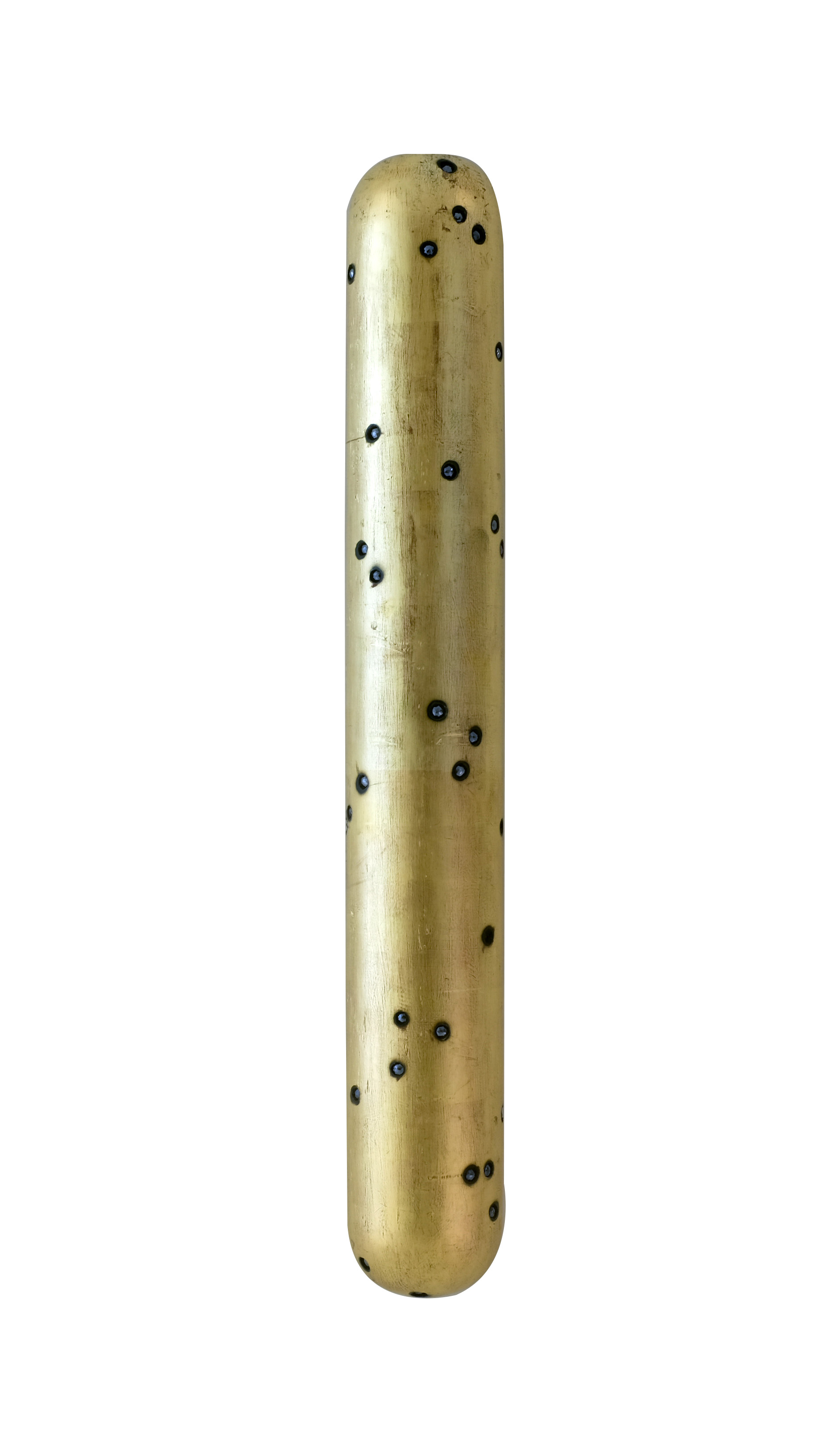Gold Column with Gunmetal Gems 