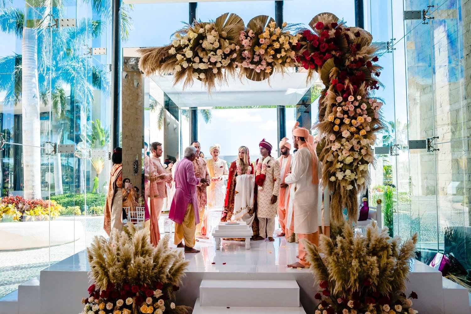 pampas and rose mandap decor.jpg