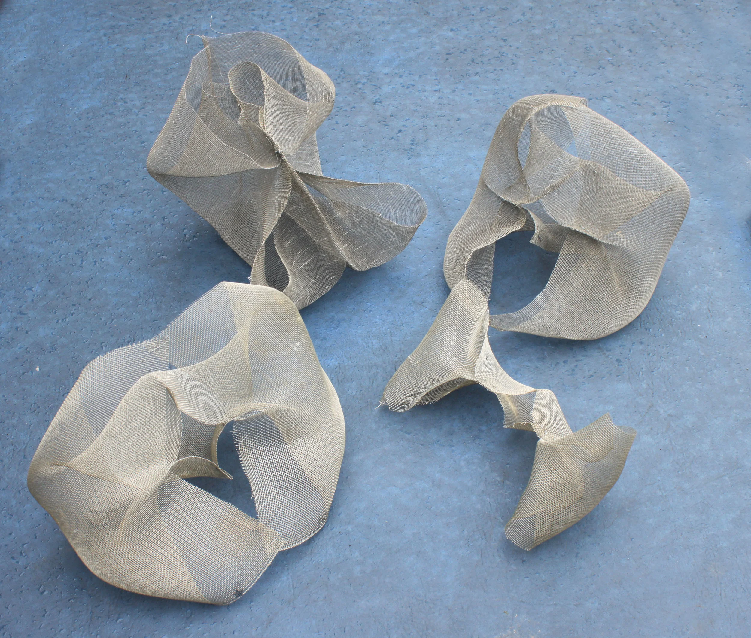  First prototypes made from aged screen window mesh from an old farmhouse in upstate NY 