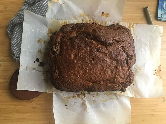 Banana bread bomb - just looking for excuses to turn on the oven on this crazy snow-swept day.
