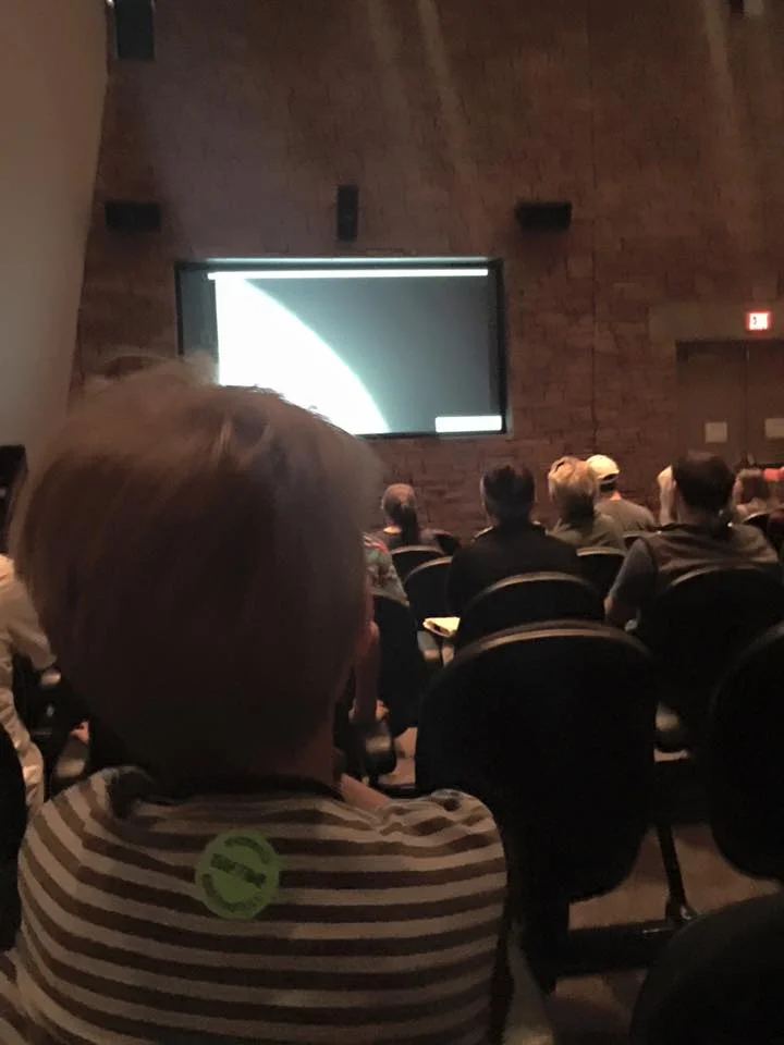 My future Space Engineer listening to a lecture on Solar Flares.