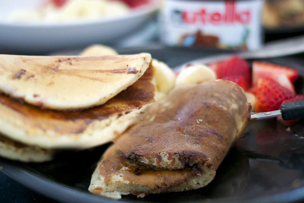 Gooey and oozing of chocolate