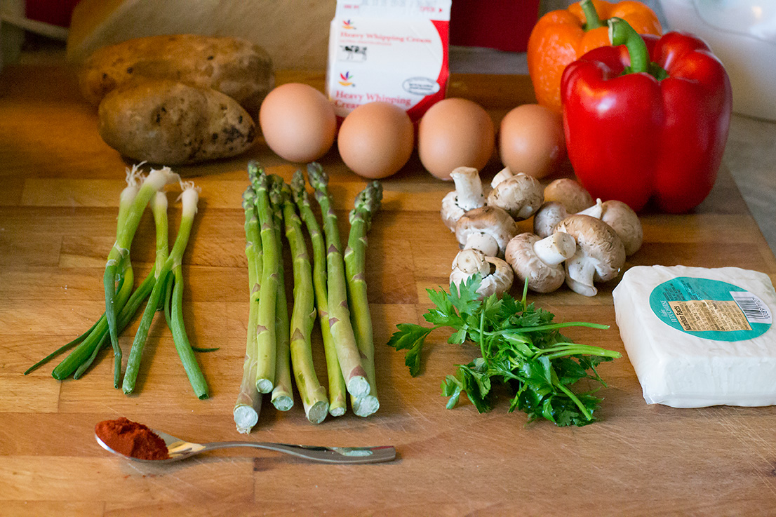 The ingredients (minus the spinach)