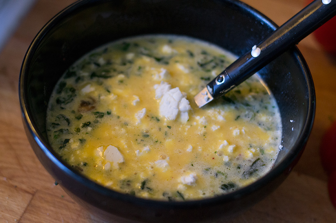 The egg batter