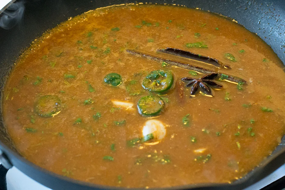 The marinade and some extra OJ and brown sugar