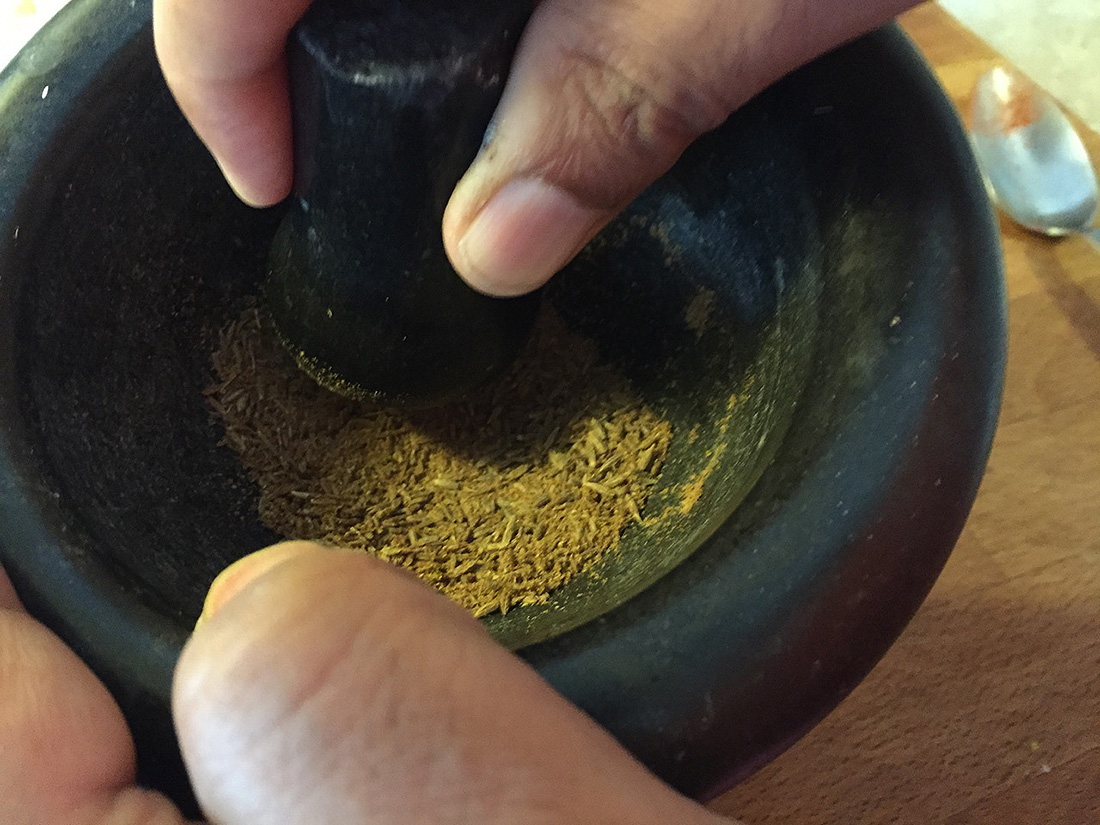 Freshly-ground Cumin. Nothing like it!