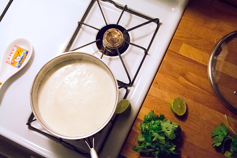 This watched pot did boil. Herbed CHEEEESE in the making.