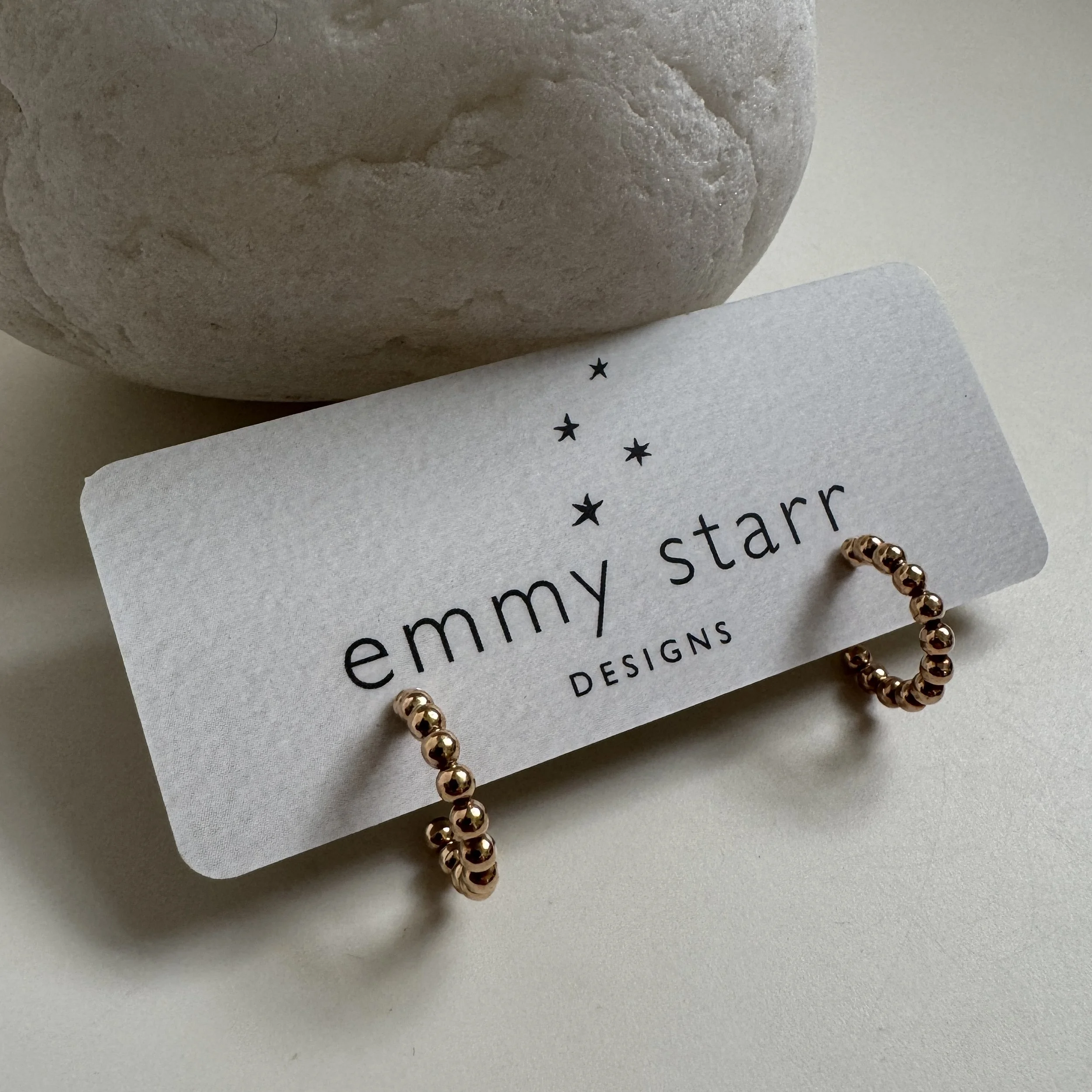 14k gold fill bubble huggy earrings