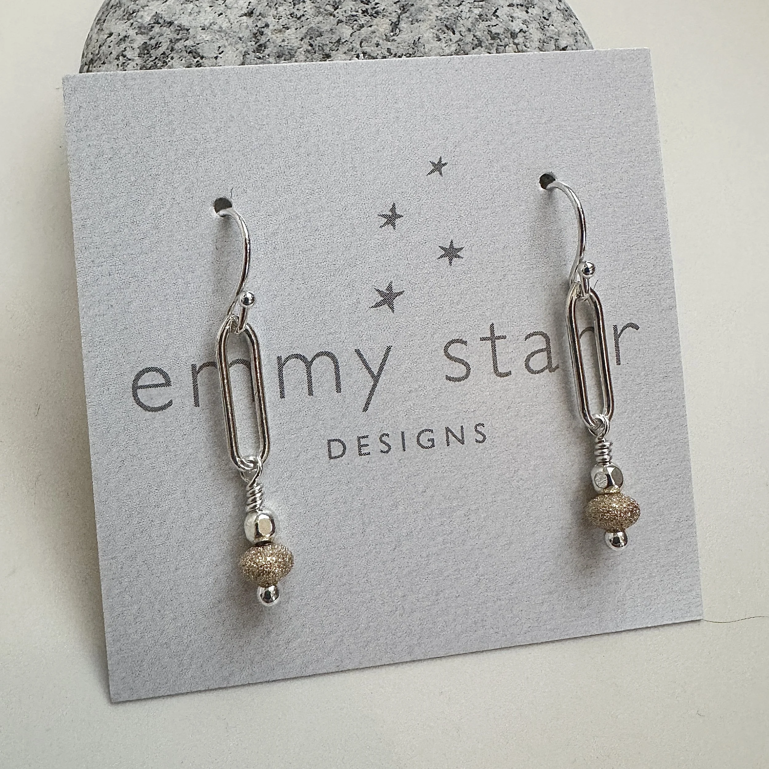 mixed sparkle stretched earrings