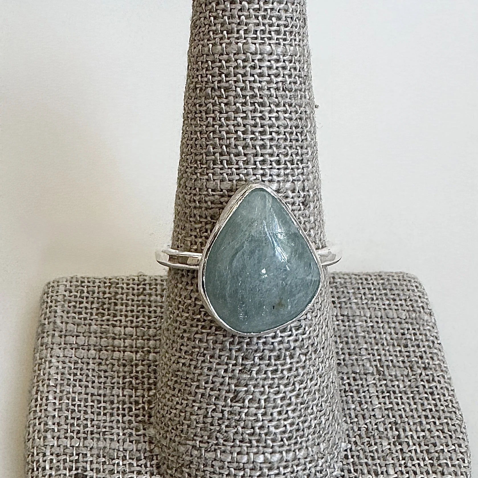 aquamarine teardrop ring