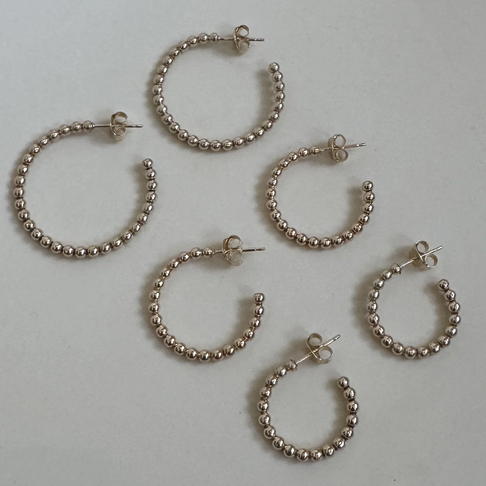 gold fill bubble hoops