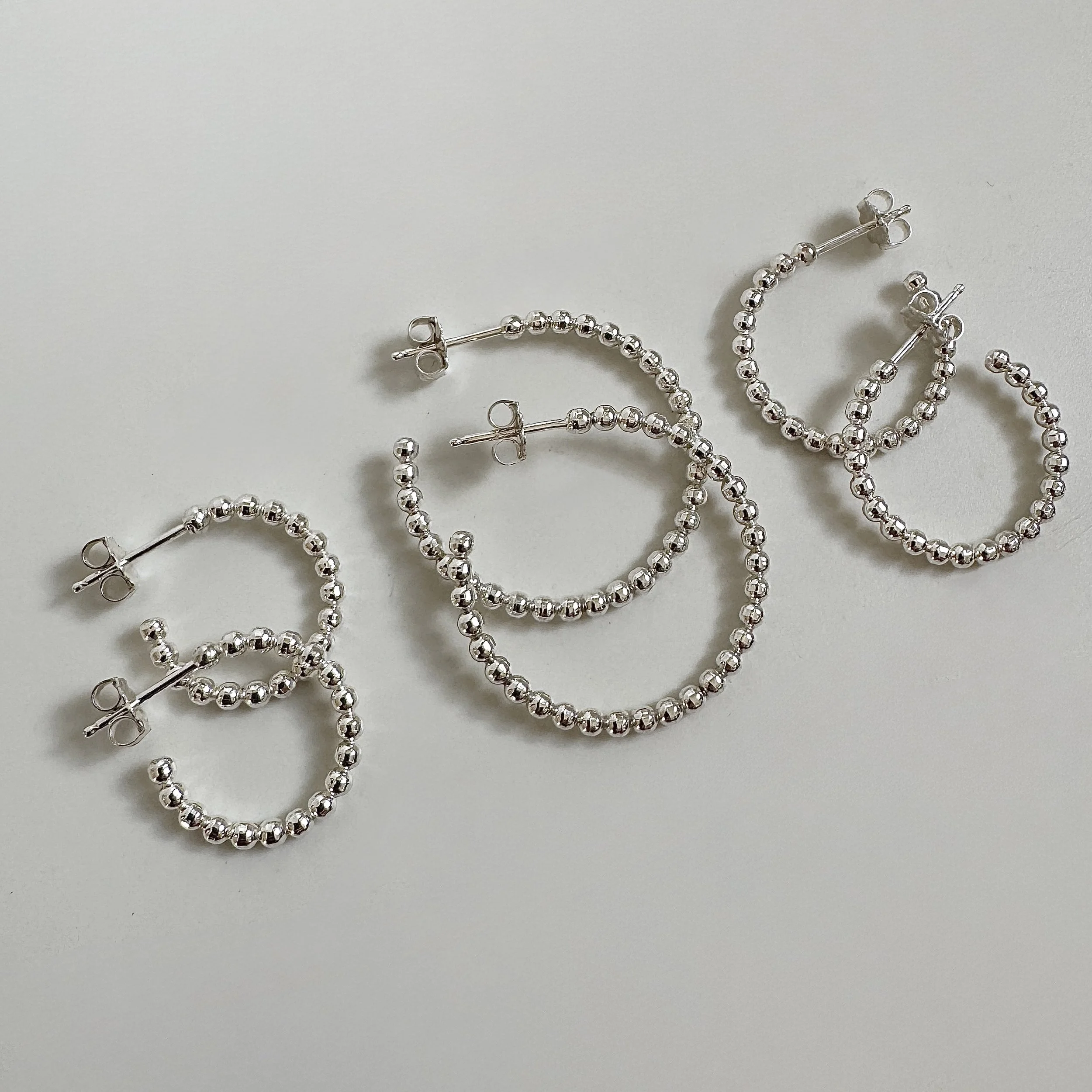 sterling bubble hoops