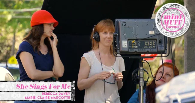 Director Rebecca Davey on set. 