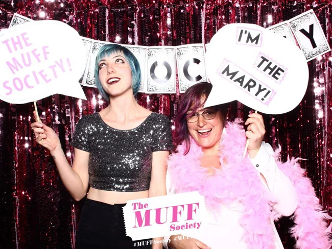 MUFF San Francisco Producers Chelsea & Tia break in the photobooth.