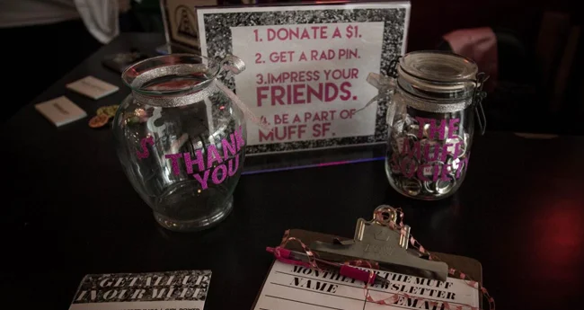 Our MUFF spread — that Newsletter sign up sheet was full by the end of the night!! ;)