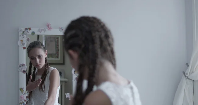 film still from Flower Girl