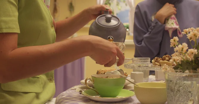 film still from Penny’s For Tea