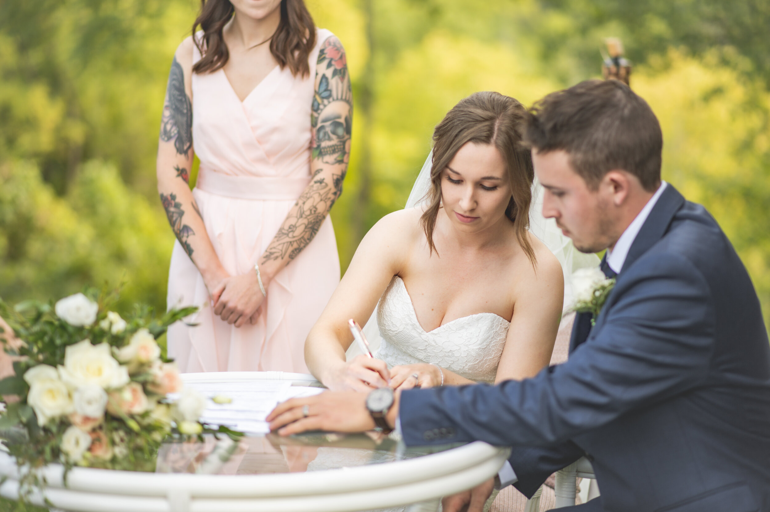 Signing the Wedding License - eTangPhotography.com