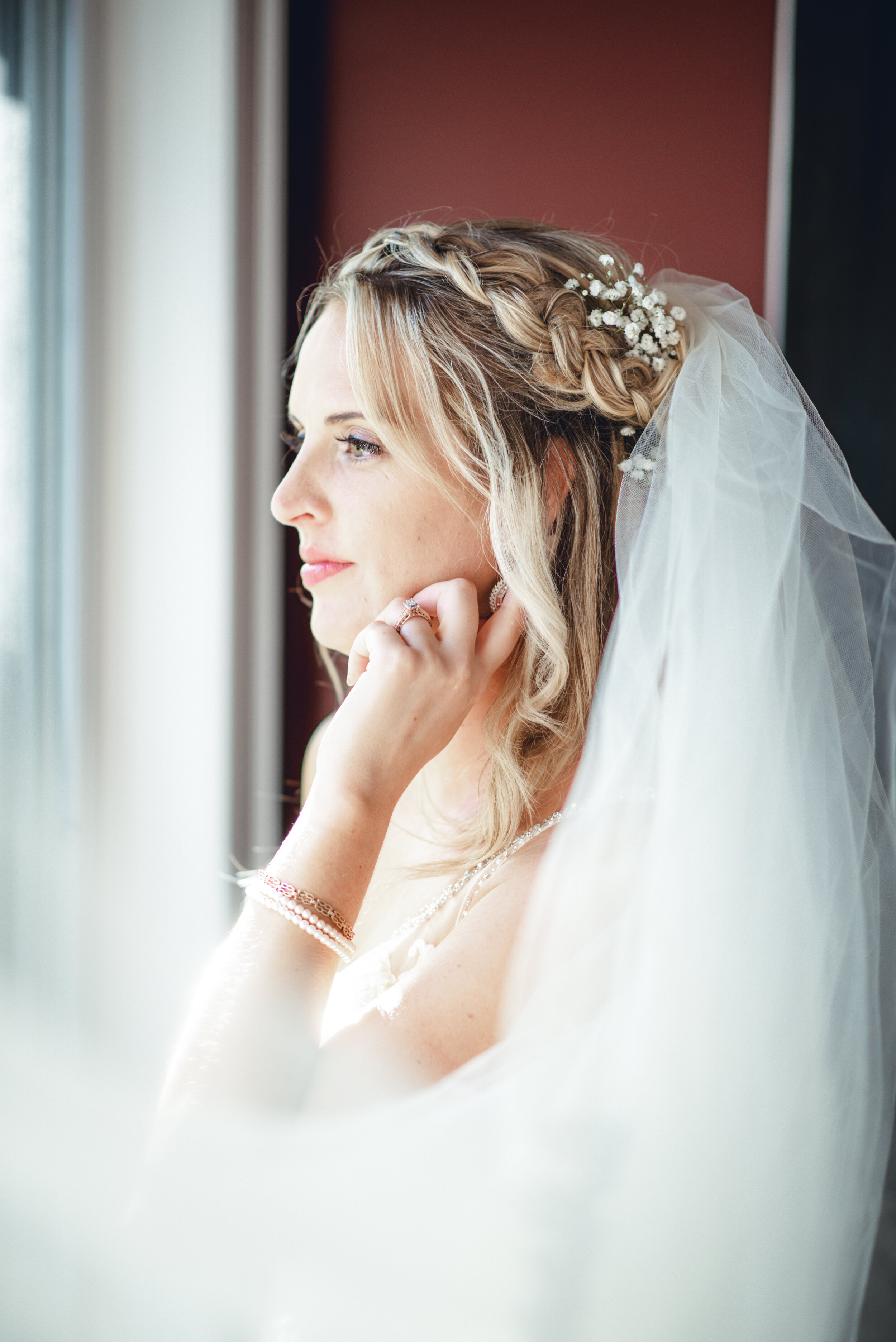 Bride at window - eTangPhotography.com