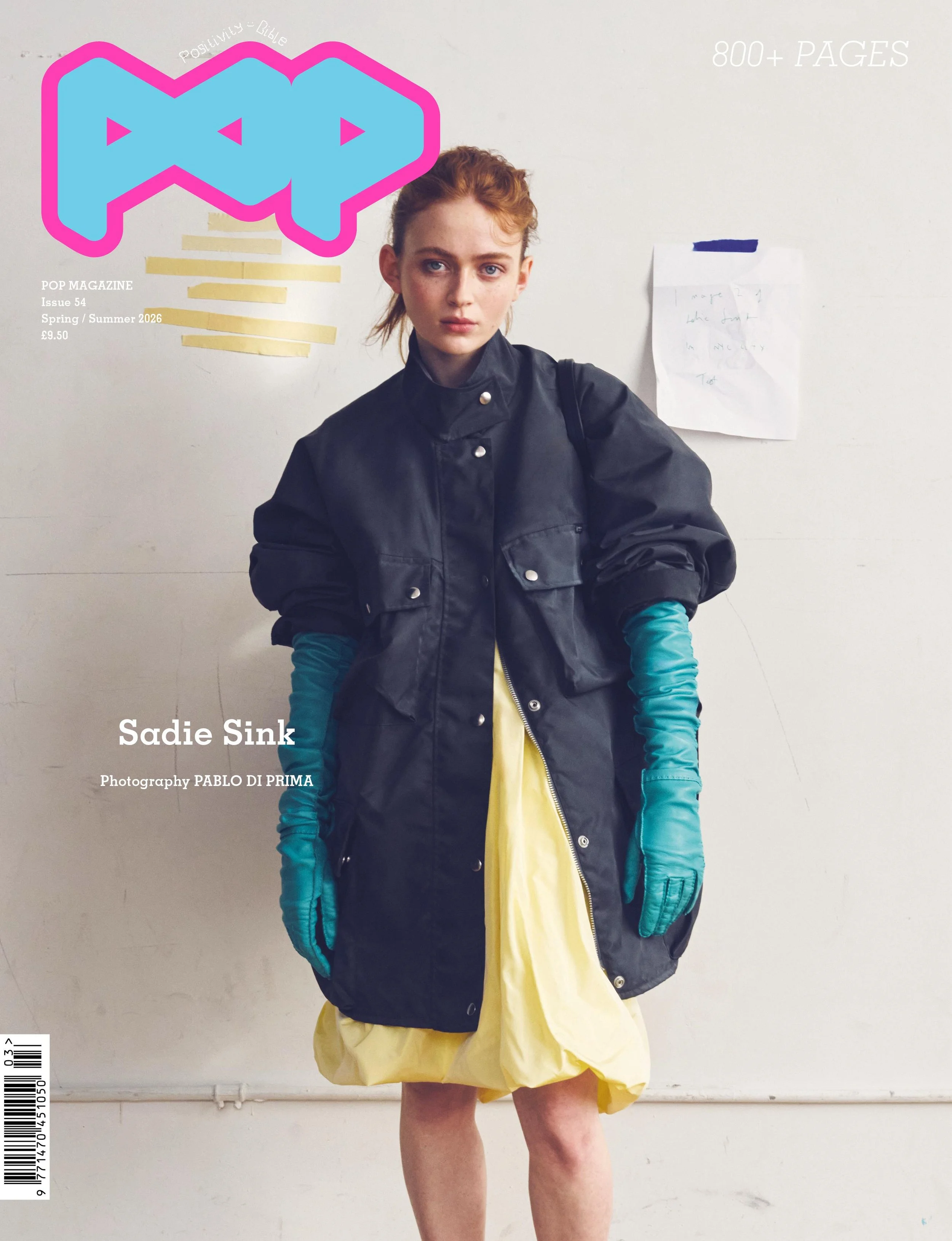 POP Magazine Cover, Starring SADIE SINK by Pablo Di Prima