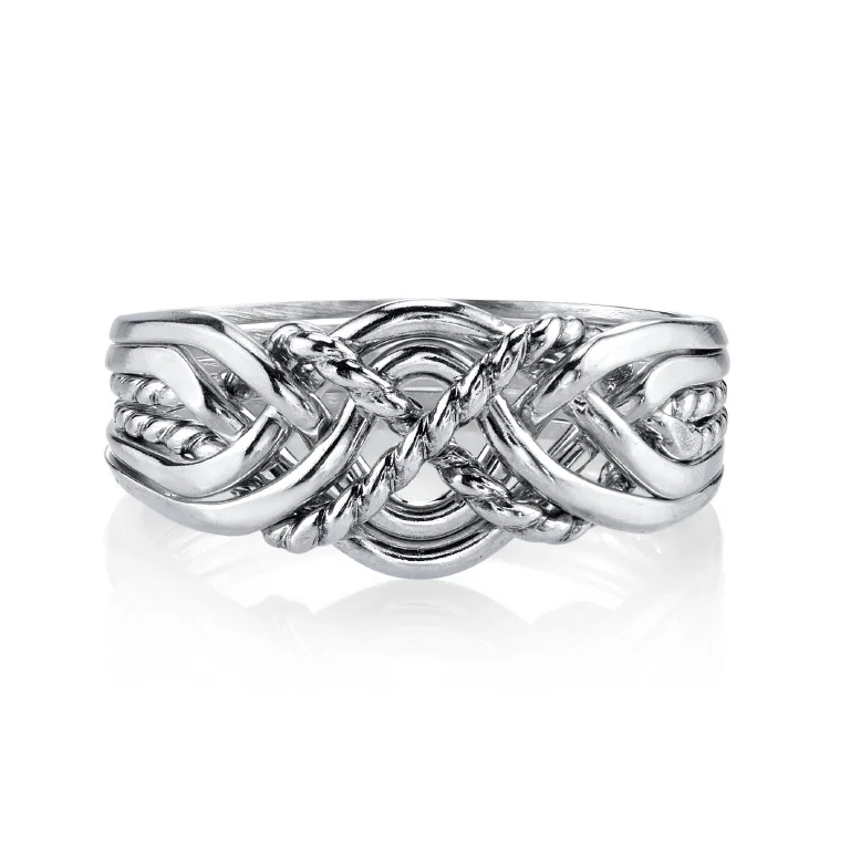 Six Band Twist Puzzle Ring
