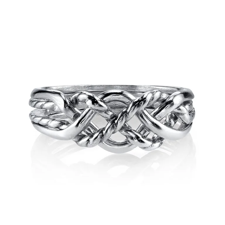 Four Band Twist Puzzle Ring 
