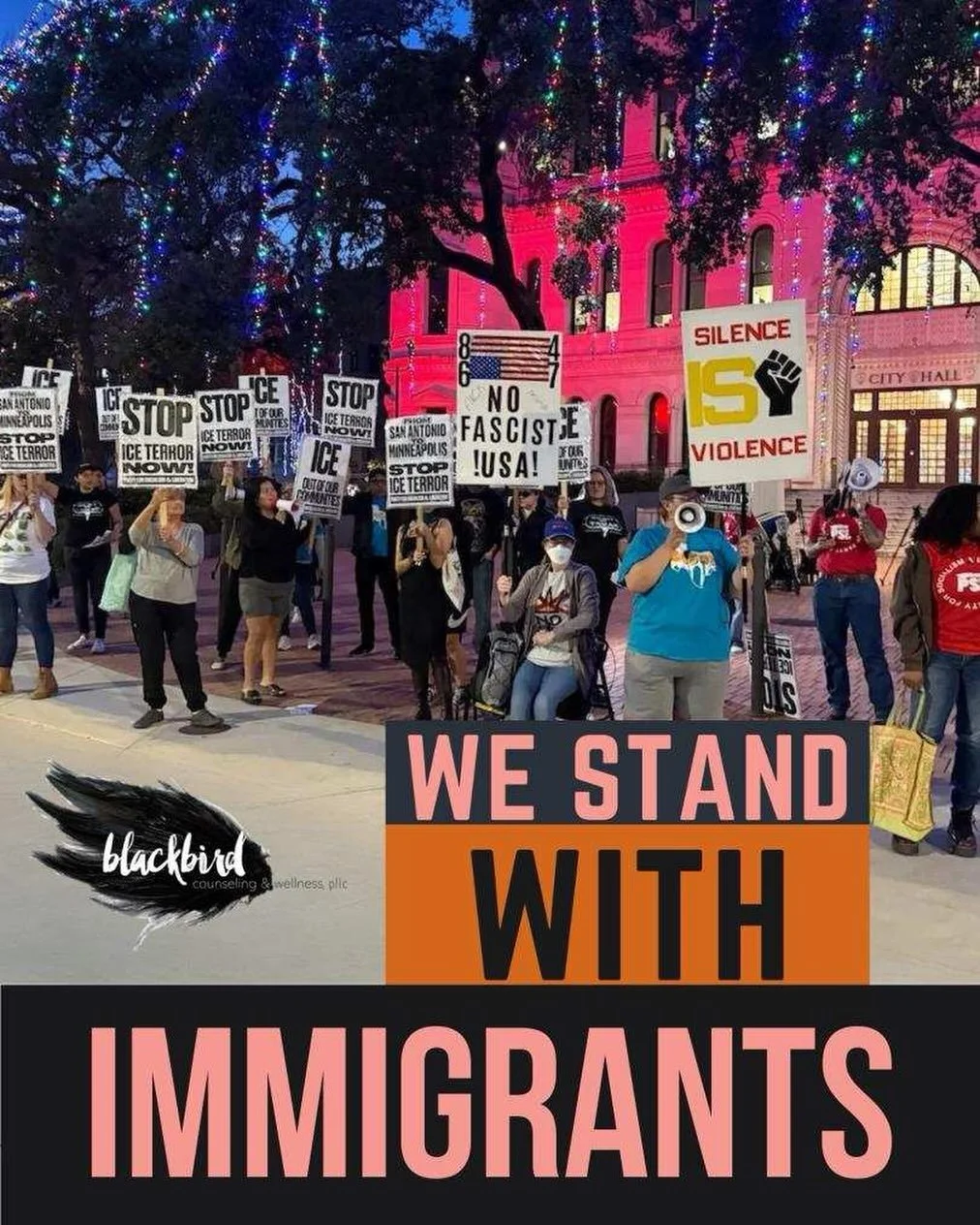 ✊ Community Spotlight: Immigration Support in San Antonio

San Antonio has a powerful network of people and organizations standing up for immigrant rights. Groups like @nuevos_vecinos @sanantoniounity and @iceoutsa are doing critical work &mdash; fro