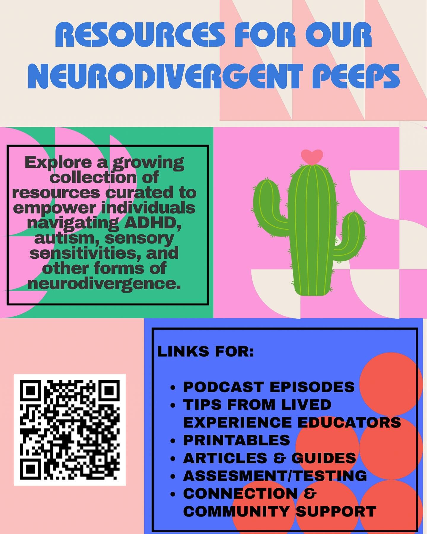Check out our website to access a list of neurodivergent resources carefully curated by our own Haley Savage  #satx210 #satxliving #meantalhealth #neurodiverse #adhd #autism #counselling