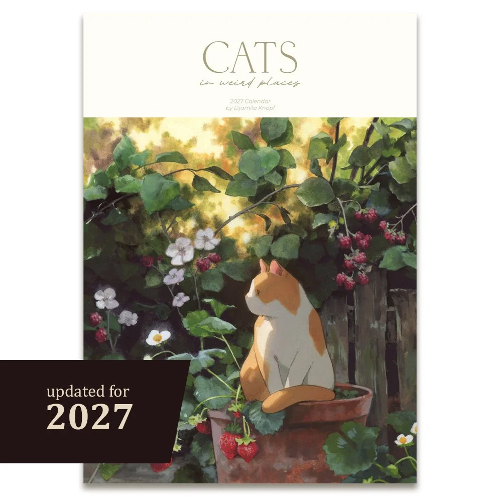 Djamila Knopf_Cats in Weird Places 2027 Calendar Cover.jpg