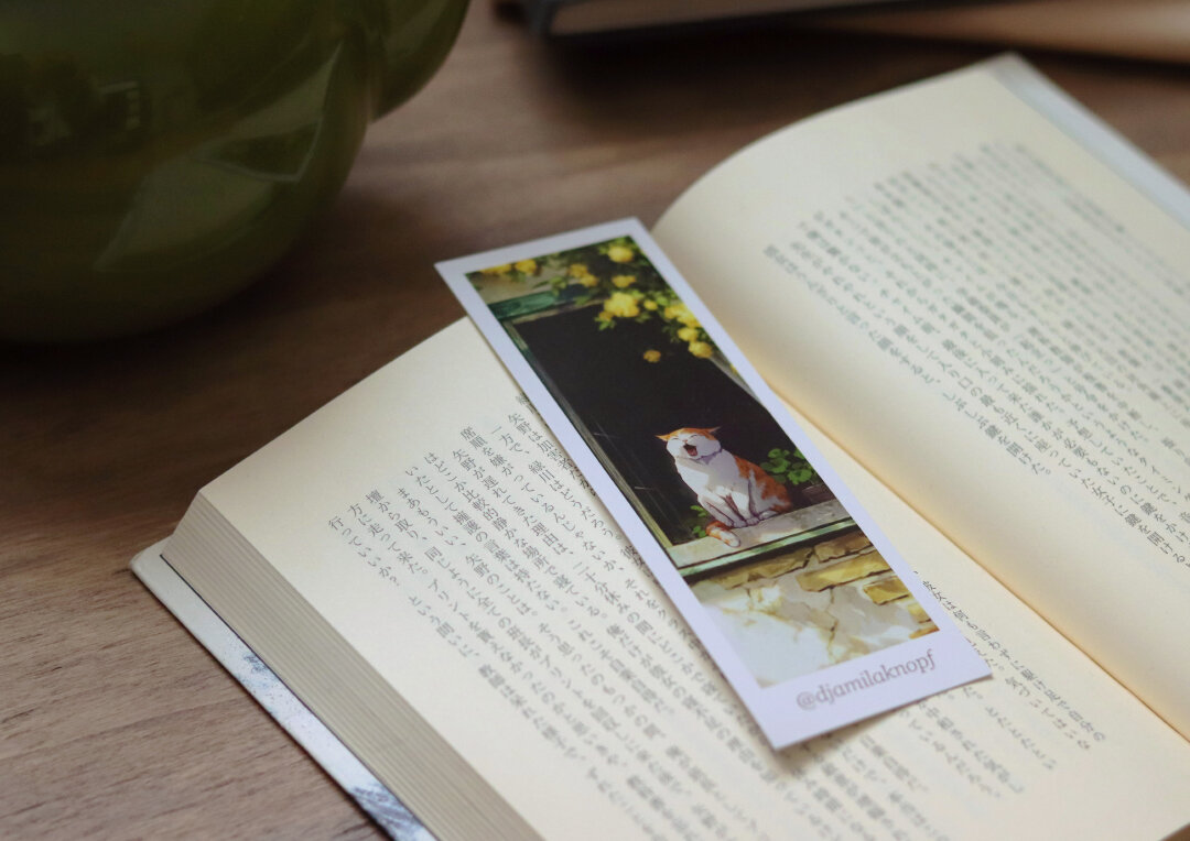 What are you reading right now? 
I made these bookmarks to give away at conventions, so if you'd like one, stop by at table B306 at the Leipzig Book Fair (21-24 March). 

But back to reading! I'm currently making my way through Shuggie Bain by Dougla