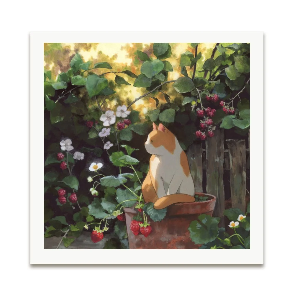 Cat in Plant Pot Print by Djamila Knopf.jpg