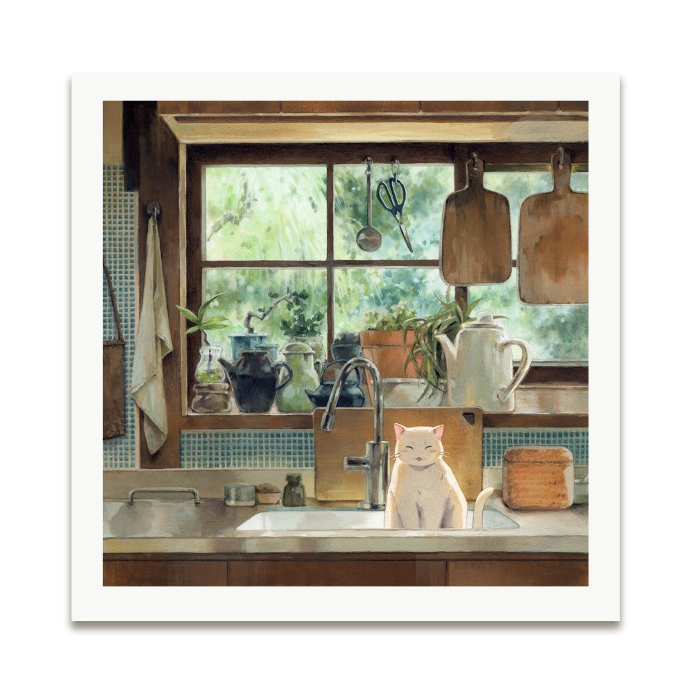 Cat in Sink Print by Djamila Knopf.jpg